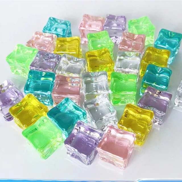 迷你多色高透仿真冰块水晶小夜灯装饰diy粘贴益智创意手工制作