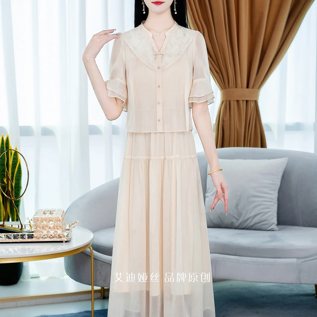 【阿紫专属】ADYS-3735定制2025夏季法式收腰气质时尚轻奢连衣裙