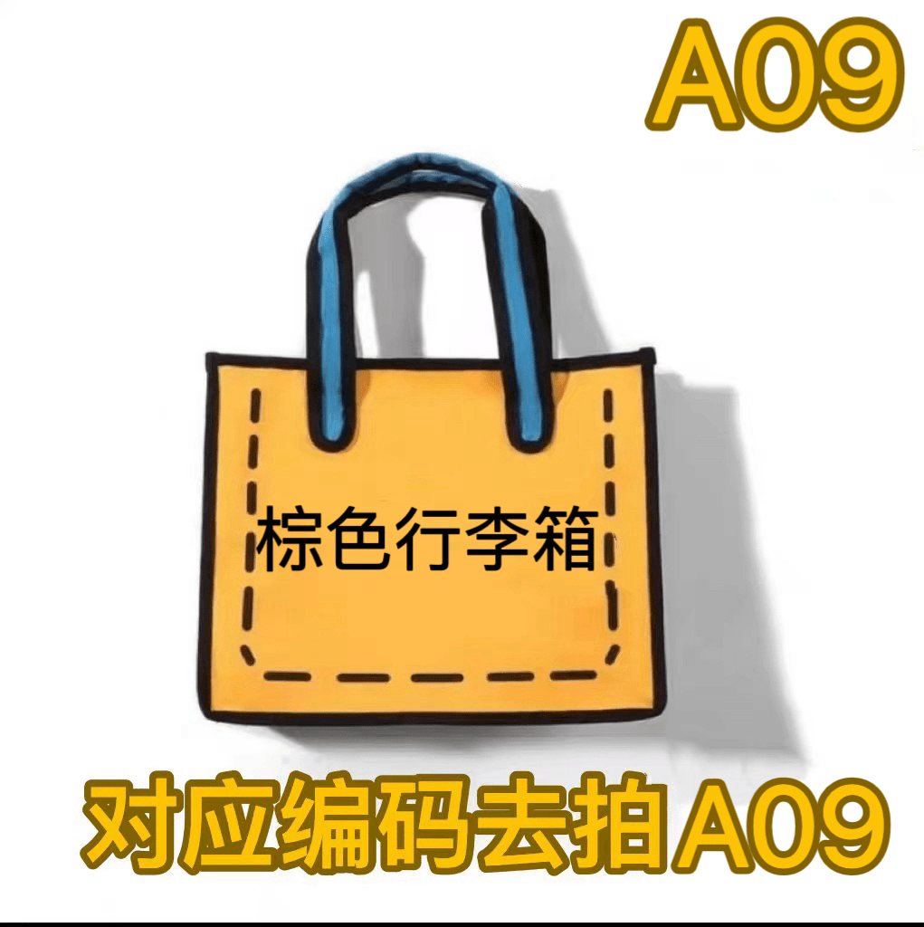 A09棕色行李箱盒子包单肩斜挎包