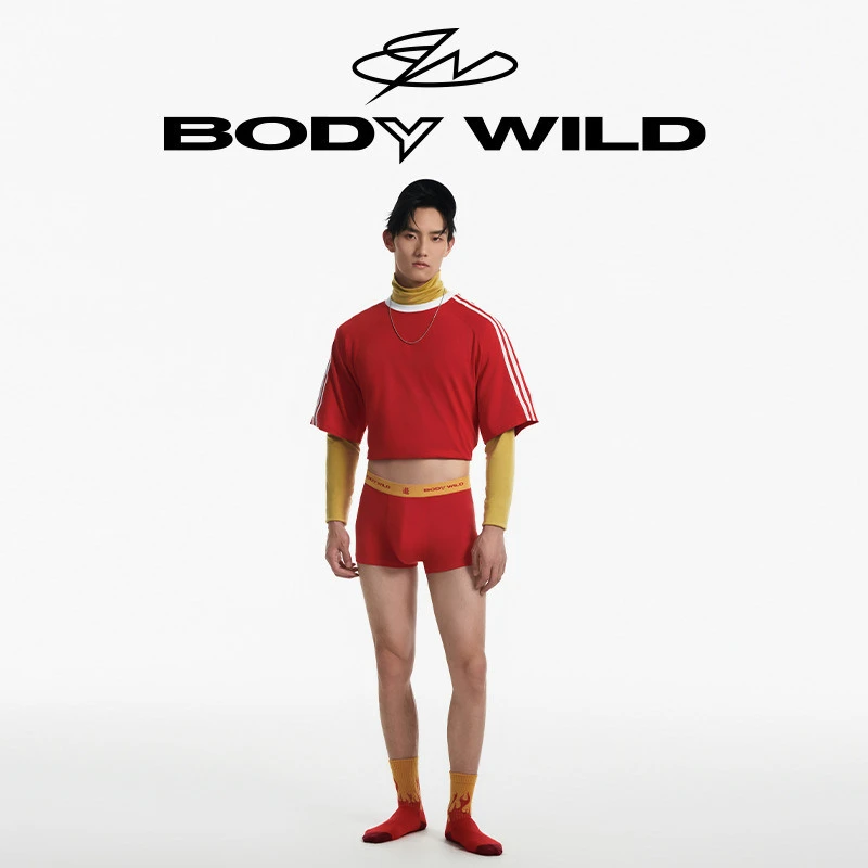 BODY WILD日进斗金红品礼盒三件套_2条平角裤1双袜子ZBN23GZ1A