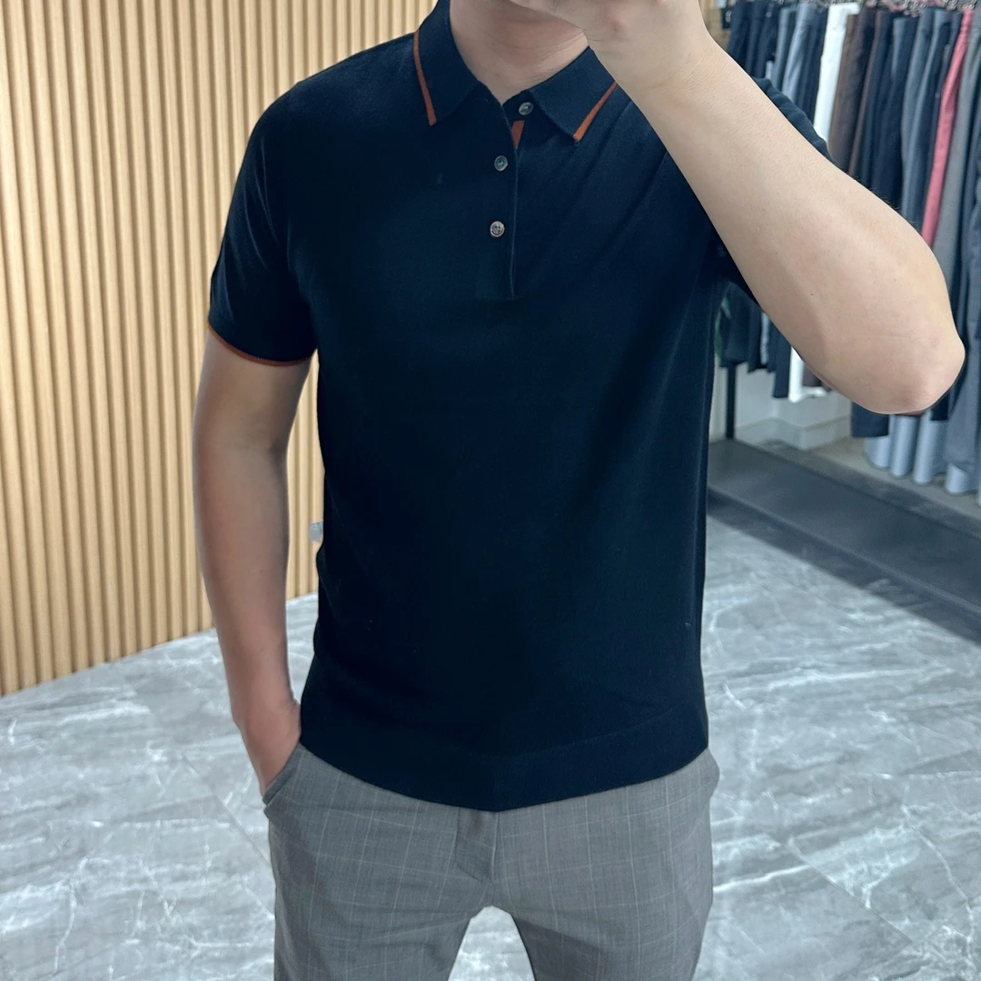 夏季新款男士短袖Polo衫时尚修身百搭纯色翻领半袖3601