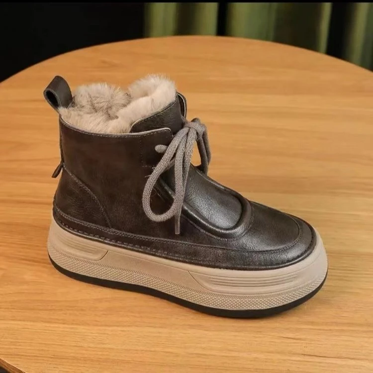 NN-厚底增高雪地靴女2023新款冬季加绒加厚棉鞋百搭防滑东北棉靴