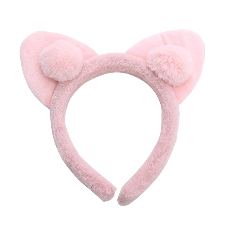 今诩儿童可爱猫耳朵发箍小女孩洗脸头箍头饰秋冬网红女童毛球压发