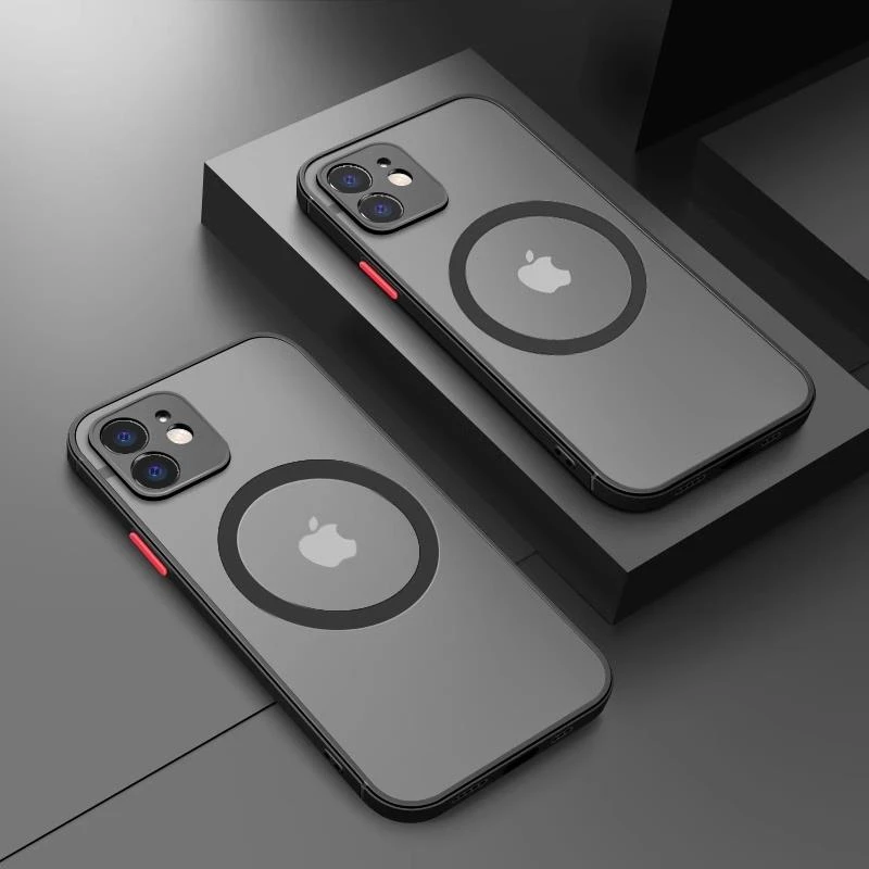 磁吸壳15无线充电苹果14promax手机壳iphone13磨砂12mini透明xr防