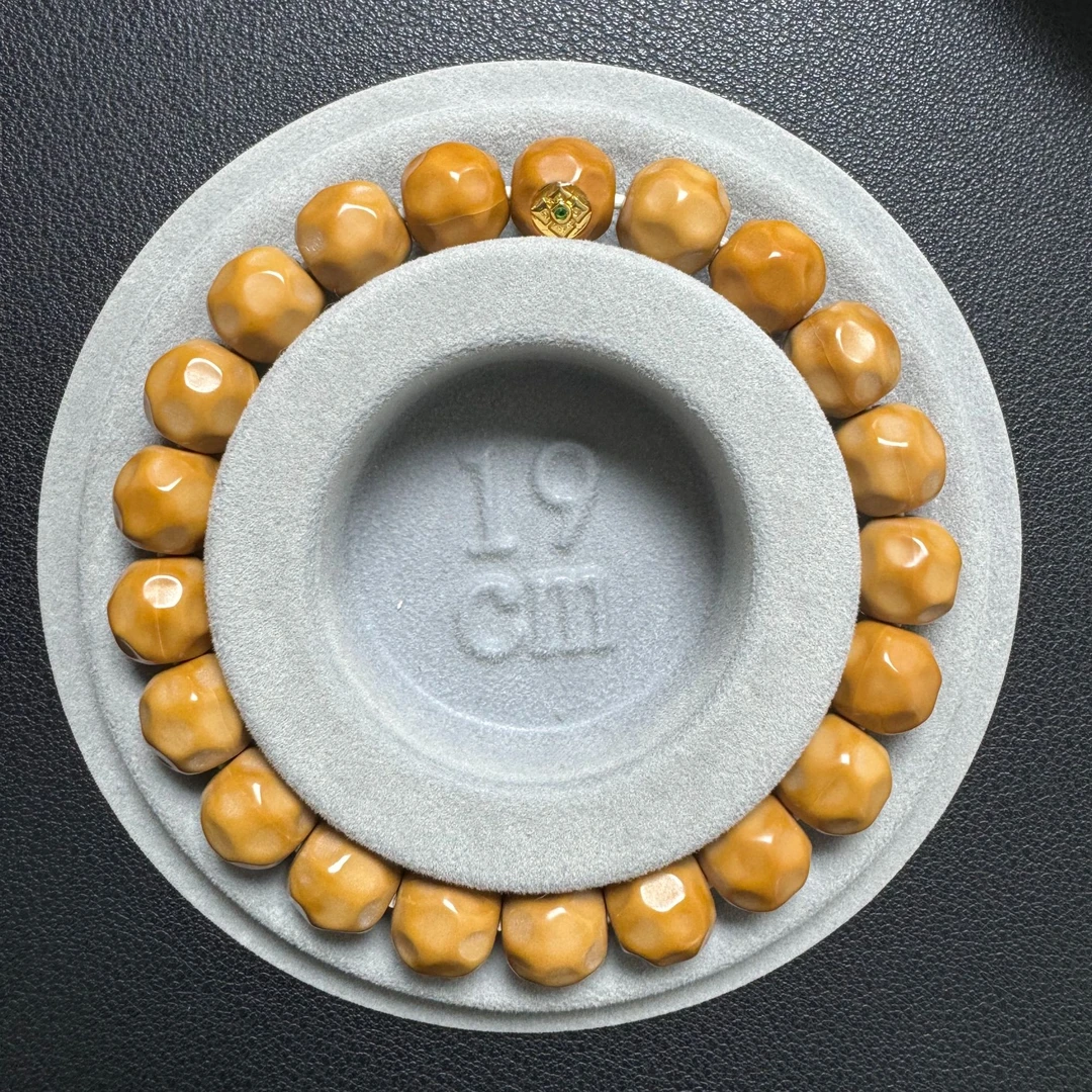 禧悦文玩 玉化小奶酪 全品精雕猴头核桃文玩手串