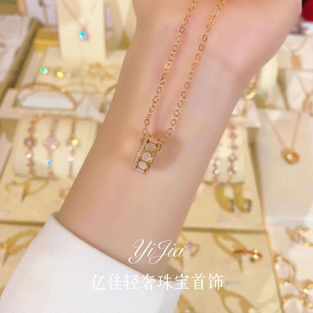 CHAOHANLIAN/潮韩恋 铜合金项链 高定展现蜂彩·巢你而来项链FS934