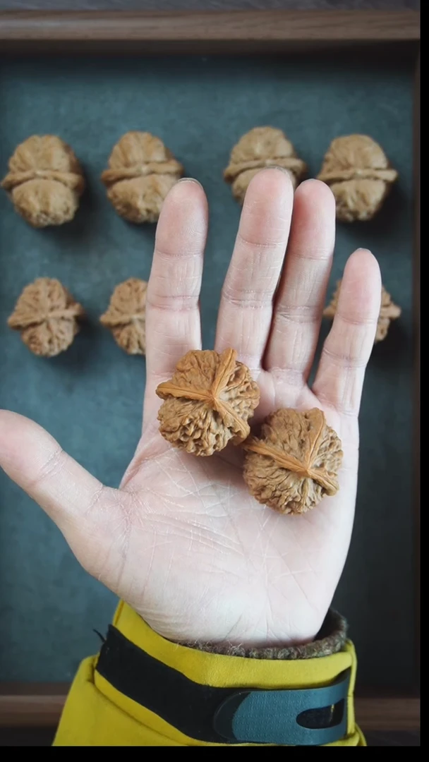 【闪购商品】文玩核桃把件40尺三棱