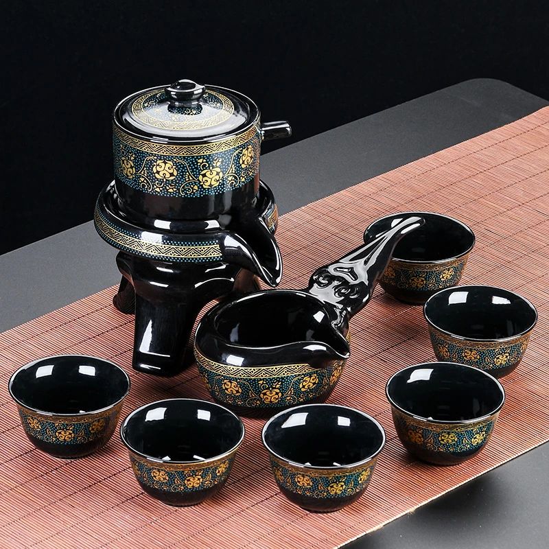 中式自动茶具懒人整套家用创意功夫茶具防烫陶瓷茶壶中式简约茶杯