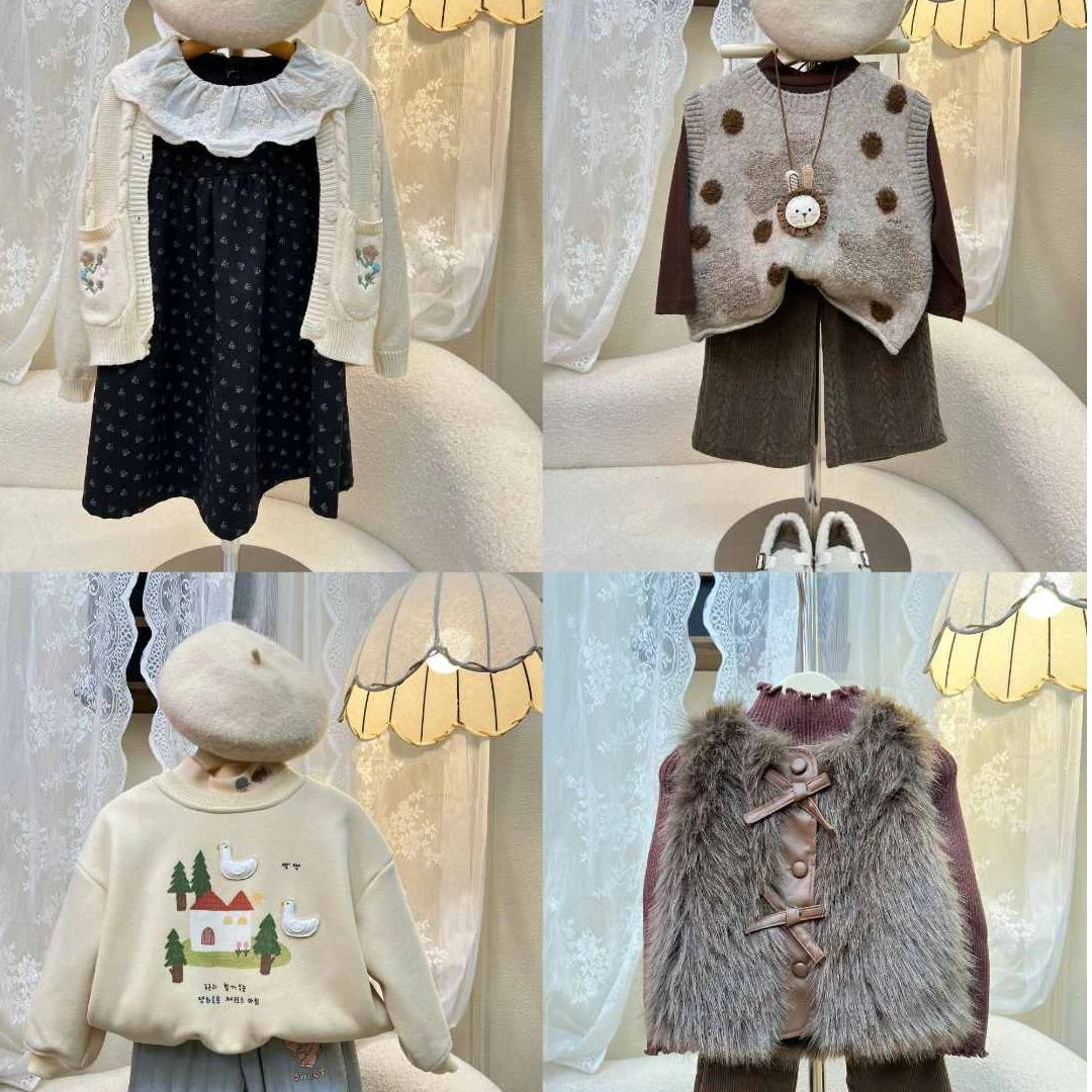 131-200女童2024秋冬孤品加厚套装按编码