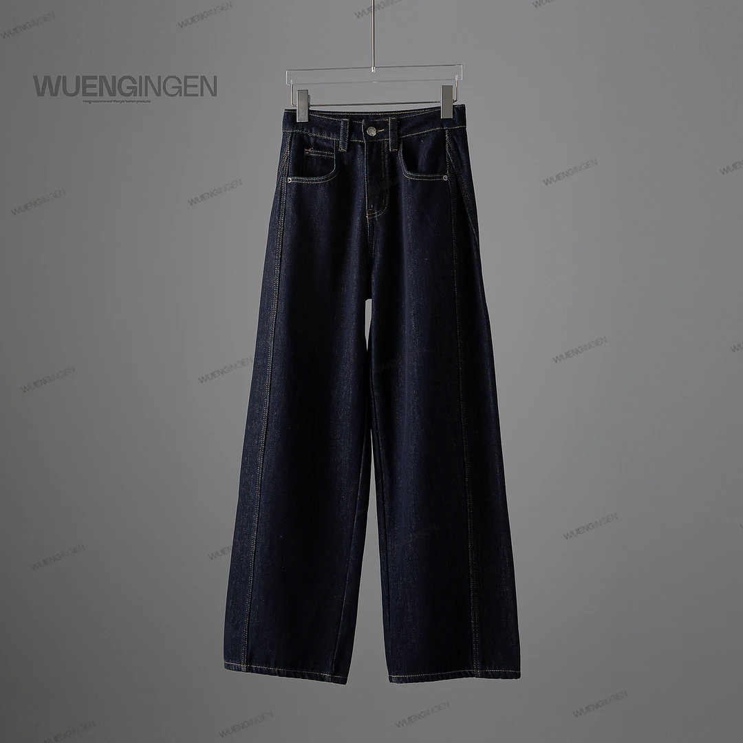 无印心匠含棉 加绒~保暖 直筒显瘦 百搭时尚 牛仔裤 C6776