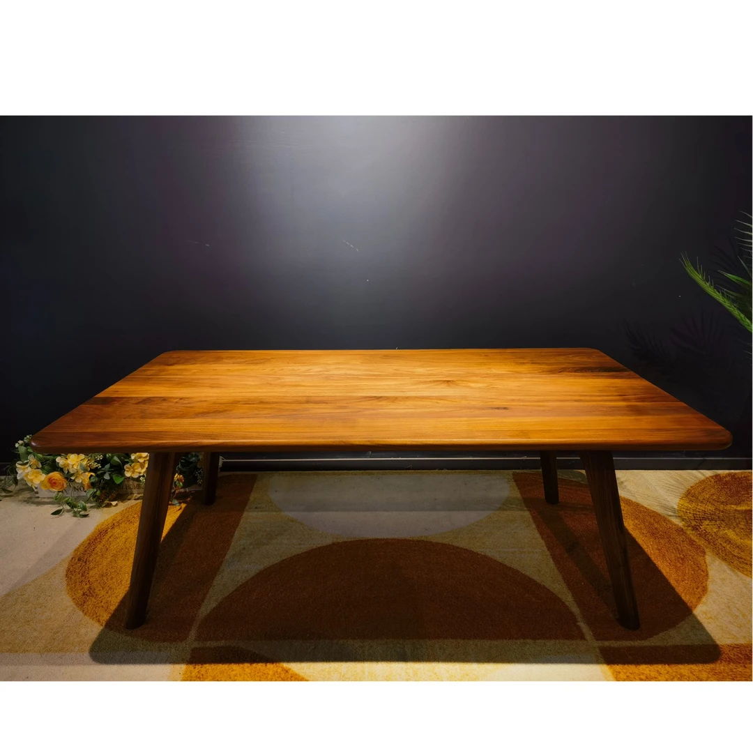 欧沃世家餐桌茶几家用简约实木新中式复古桌椅长方形茶几客厅方几