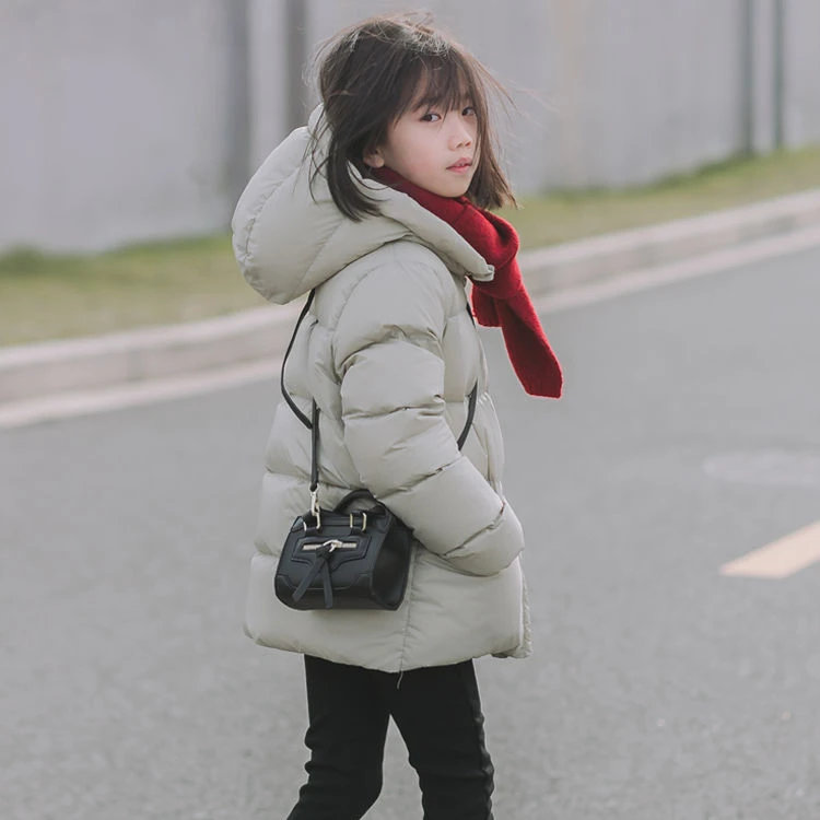 【岚岚专享】男女童装羽绒服短款保暖中大童连帽白鹅绒服TZ2001
