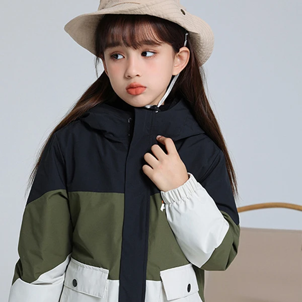 【羽物官方】鹅绒儿童羽绒服冲锋衣三合一内胆男女童派克服TZ313