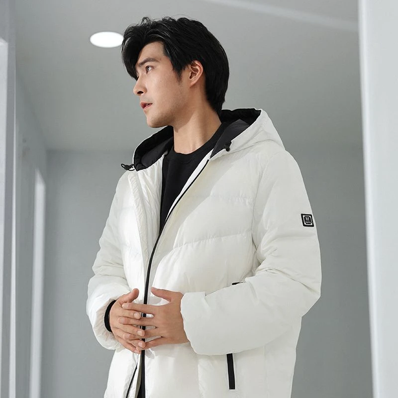 【羽物官方】男装秋冬新品轻薄系列95白鹅绒保暖连帽羽绒服23M072