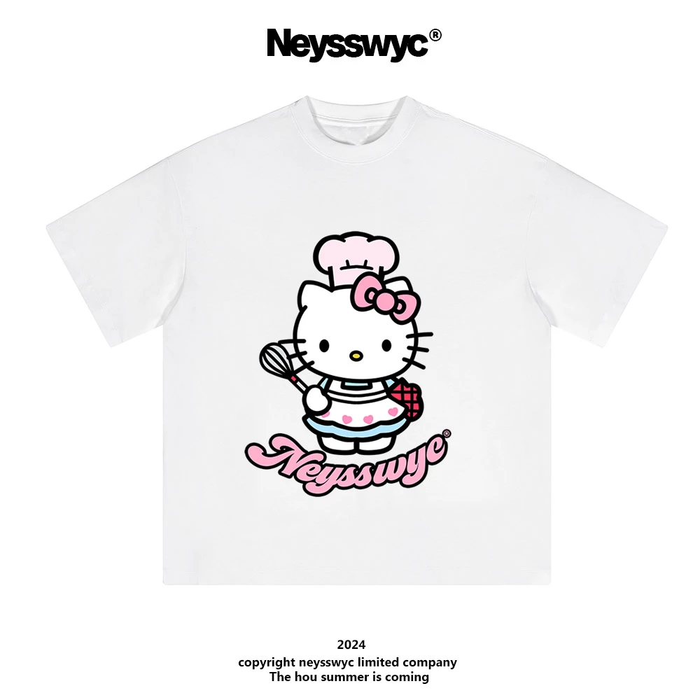 NEYSSWYC 【售完不补】厨师kt短袖卡通宽松