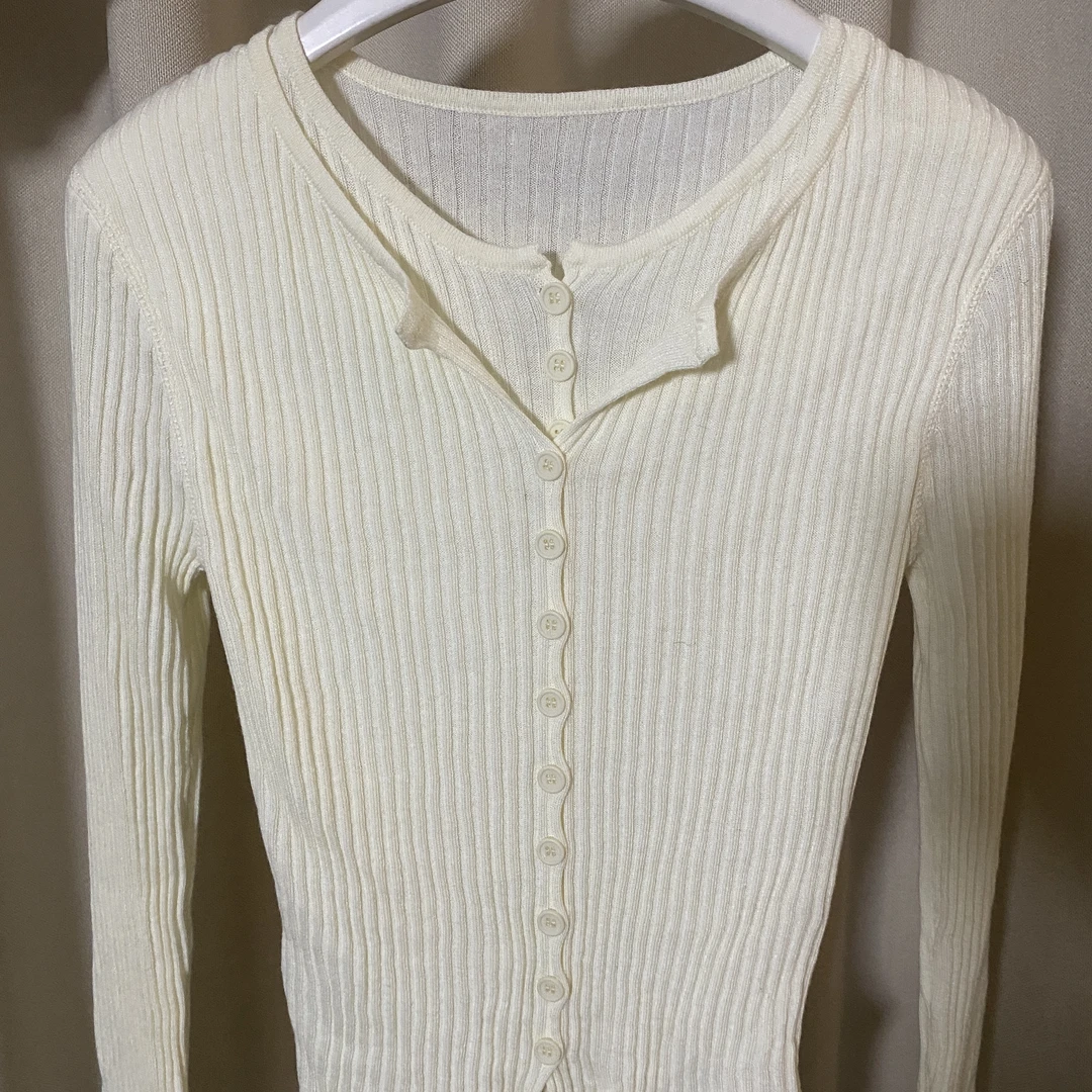 RRROSE竖纹假两件针织上衣