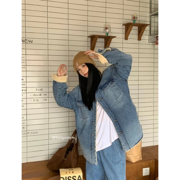 HELLOTANGO《藏匿自我》小众潮酷保暖夹棉牛仔外套F127#