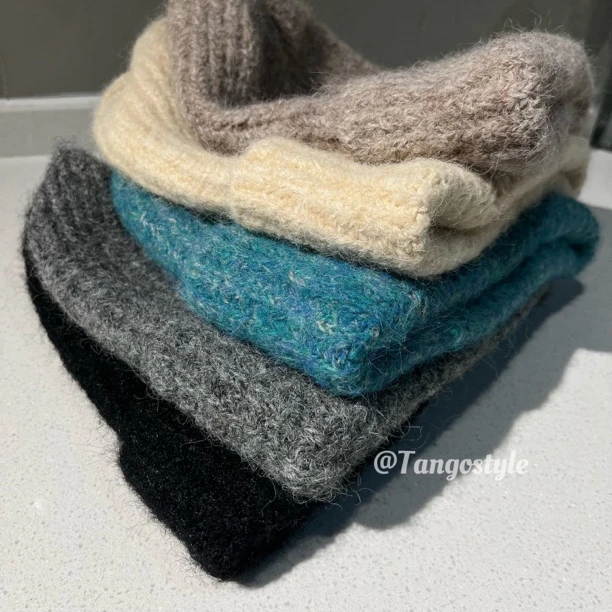 Tangostyle小众博主韩系风加厚针织帽（大脸大头必备）D4620#