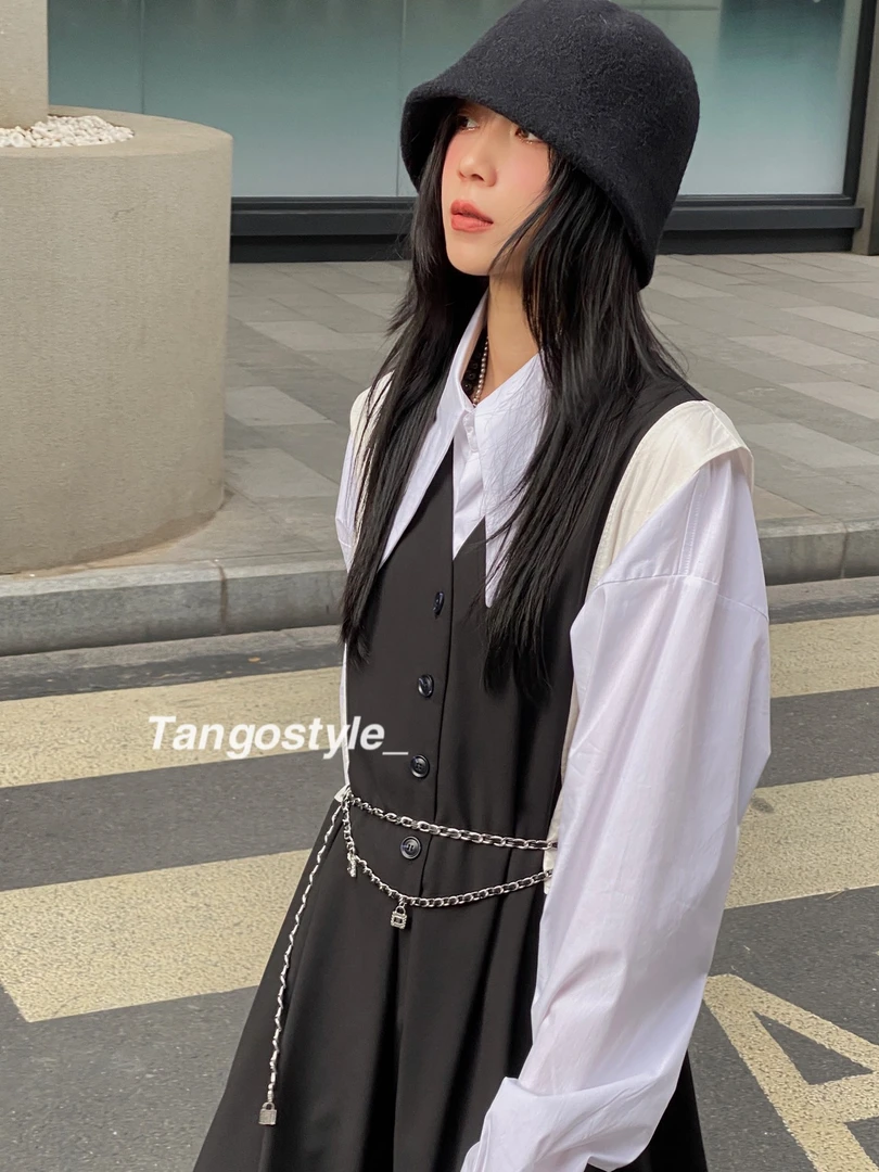 HELLOTANGO《自由公式》小众极简奥棉设计袖尖领衬衫738#