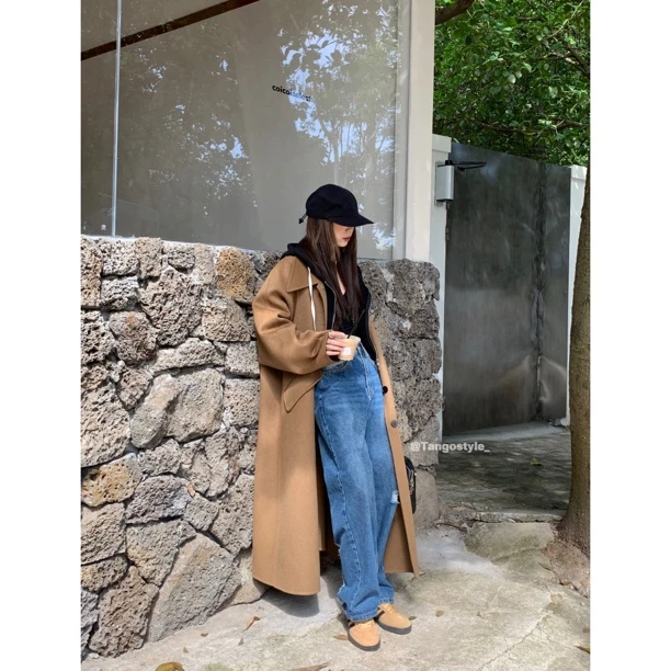 HELLOTANGO《悉尼旧事》小众极简高级复古羊毛外套23899#