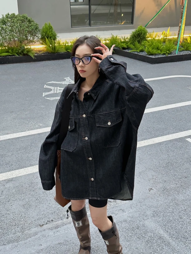 HELLOTANGO《牛仔爱好者》小众街头加厚不加绒男友风牛仔外套F84#