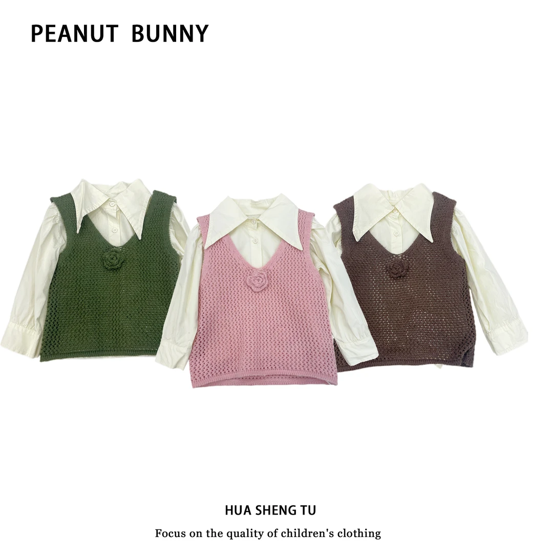 【现货】女儿童针织毛衣马甲-S0009春款2025