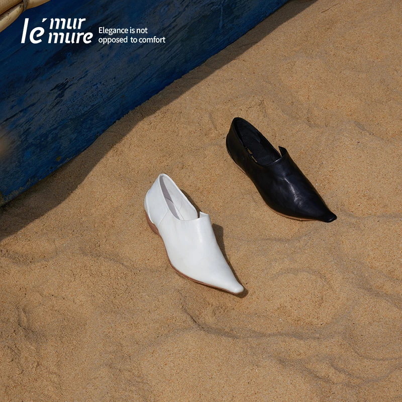 Le' Murmure 原创手工女巫鞋2025新款巫婆鞋女鞋中跟短靴zb