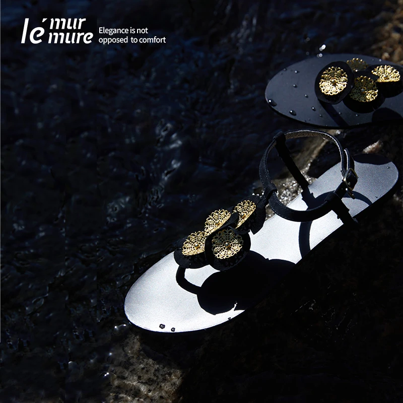 Le' Murmure 设计师鎏金黑意式铸铜浮雕进口羊猄夹趾罗马手工zb