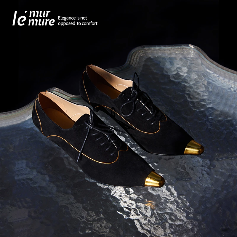 Le' Murmure 酷飒 意式简约尖头 系带拼色跟鞋 多色女 2023