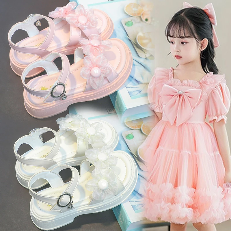 23-36女童公主凉鞋2024新款夏季宝宝中大童小女孩软底防滑仙女鞋