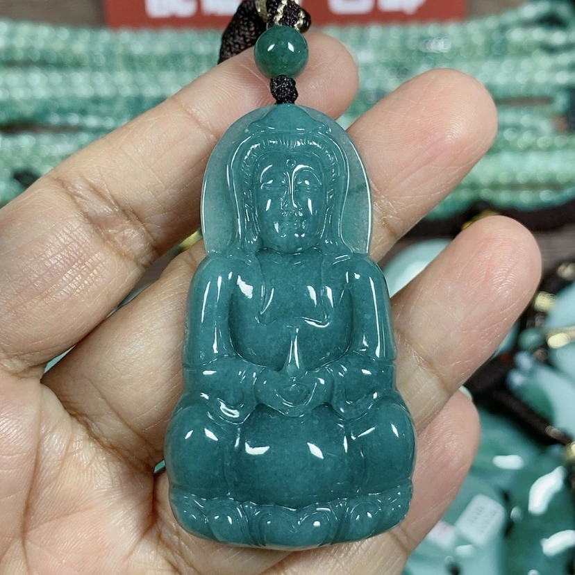 【闪购商品】翡翠颈饰未镶嵌玉吊坠正装观音