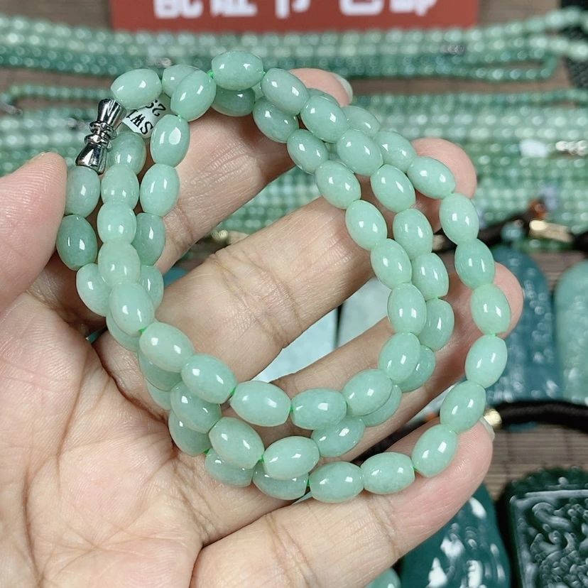 【闪购商品】翡翠颈饰未镶嵌玉项链卡6长55厘米