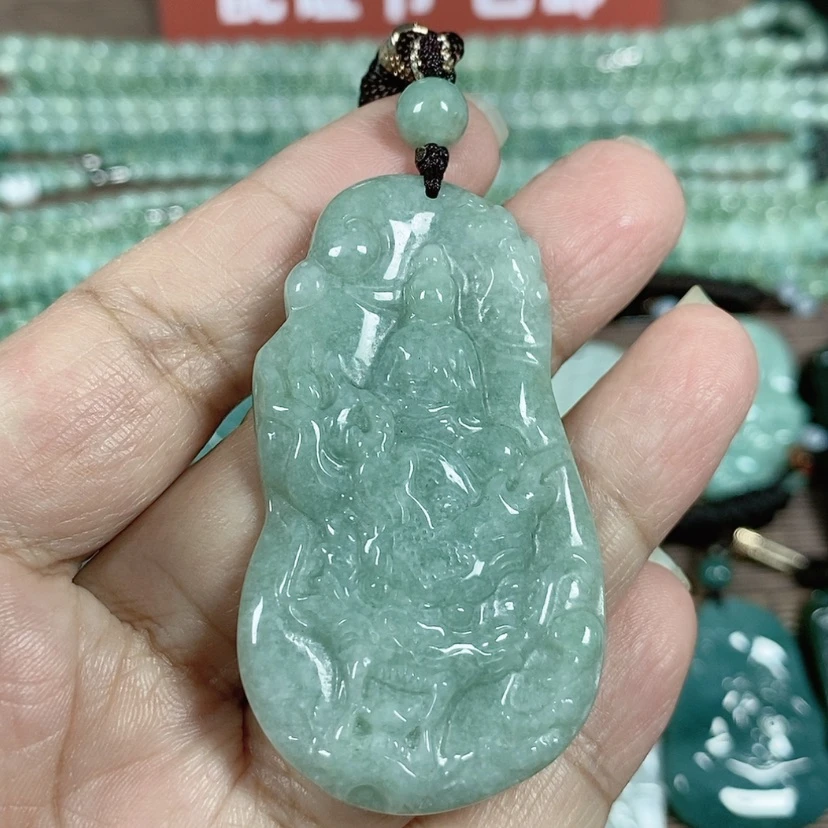 【闪购商品】翡翠颈饰未镶嵌玉吊坠随性祥龙悟道