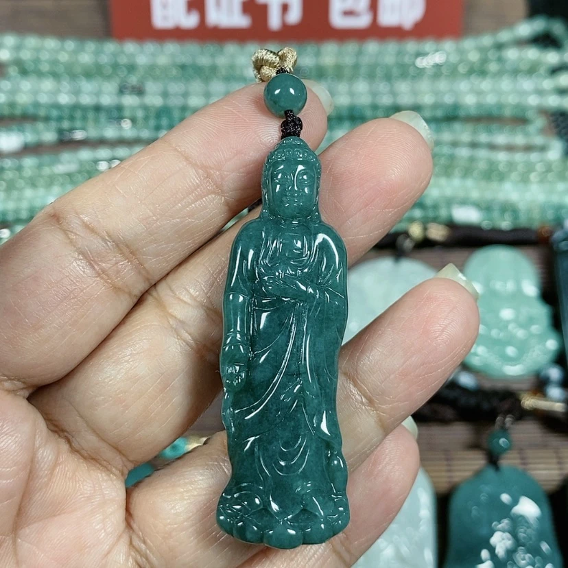 【闪购商品】翡翠颈饰未镶嵌玉吊坠站阿弥陀佛猪狗