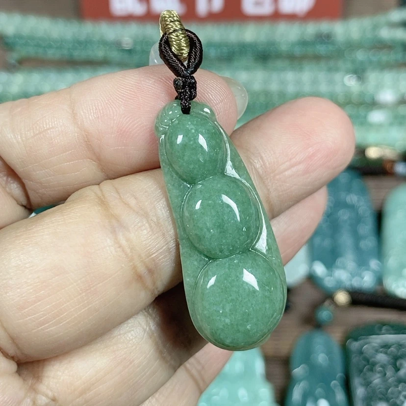 【闪购商品】翡翠颈饰未镶嵌玉吊坠福豆