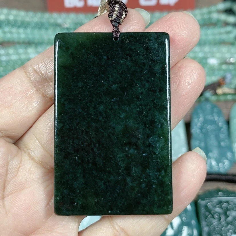 【闪购商品】和田玉（青玉）颈饰未镶嵌玉吊坠无事牌