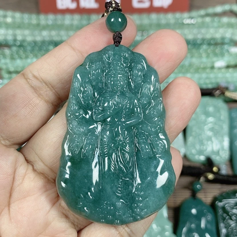 【闪购商品】翡翠颈饰未镶嵌玉千手观音