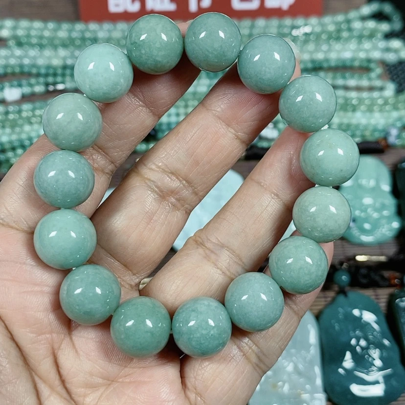 【闪购商品】翡翠颈饰未镶嵌玉手链男款卡14