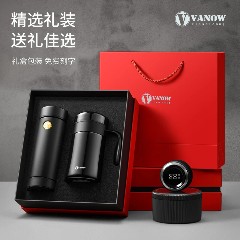 vanow泡茶保温杯高档女士过滤创意大容量刻字家用保温杯礼盒装