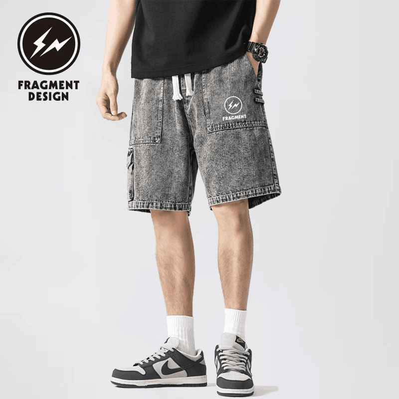 【祝快乐专属】Fragmeng Design松紧牛仔风短裤2024夏季新款潮流男