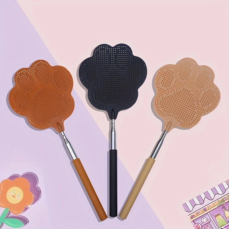 可伸缩加长加厚迷你苍蝇拍铁杆赶苍蝇蚊子塑料苍蝇拍夏季蚊拍子