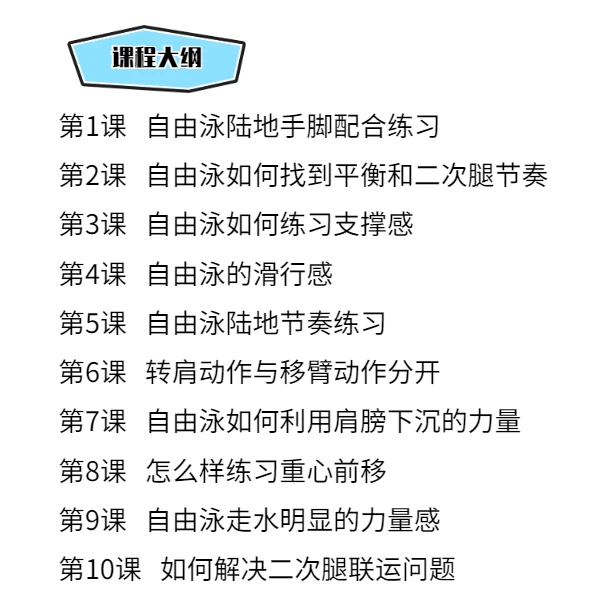 自由泳陆地训练专栏线上教学