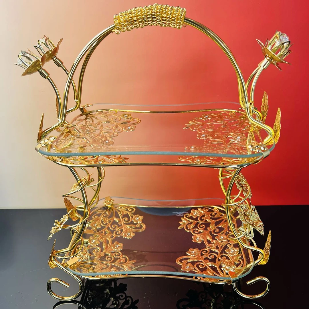 新疆包邮kox kawatlik miwidan果盘玻璃水果盘高档家用创意摆设