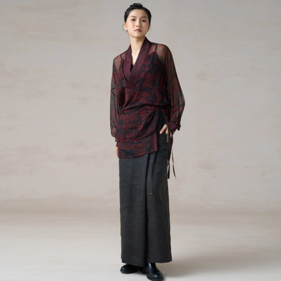 【走心非遗香云纱】袈裟23ZM202326透气薄款外套夏季桑蚕丝高档雪