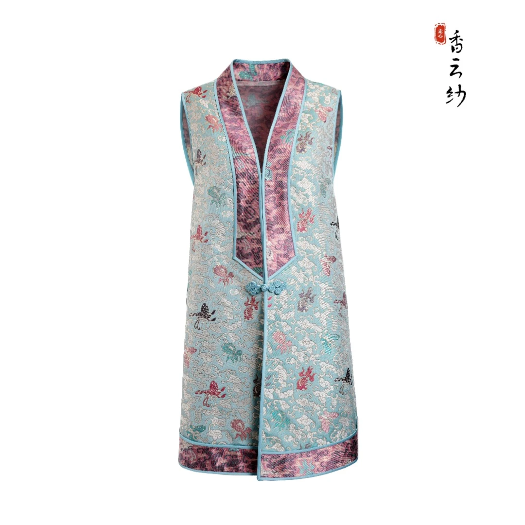 【香云走心】非遗蝶老料香云纱宋锦上衣24ZY41290038