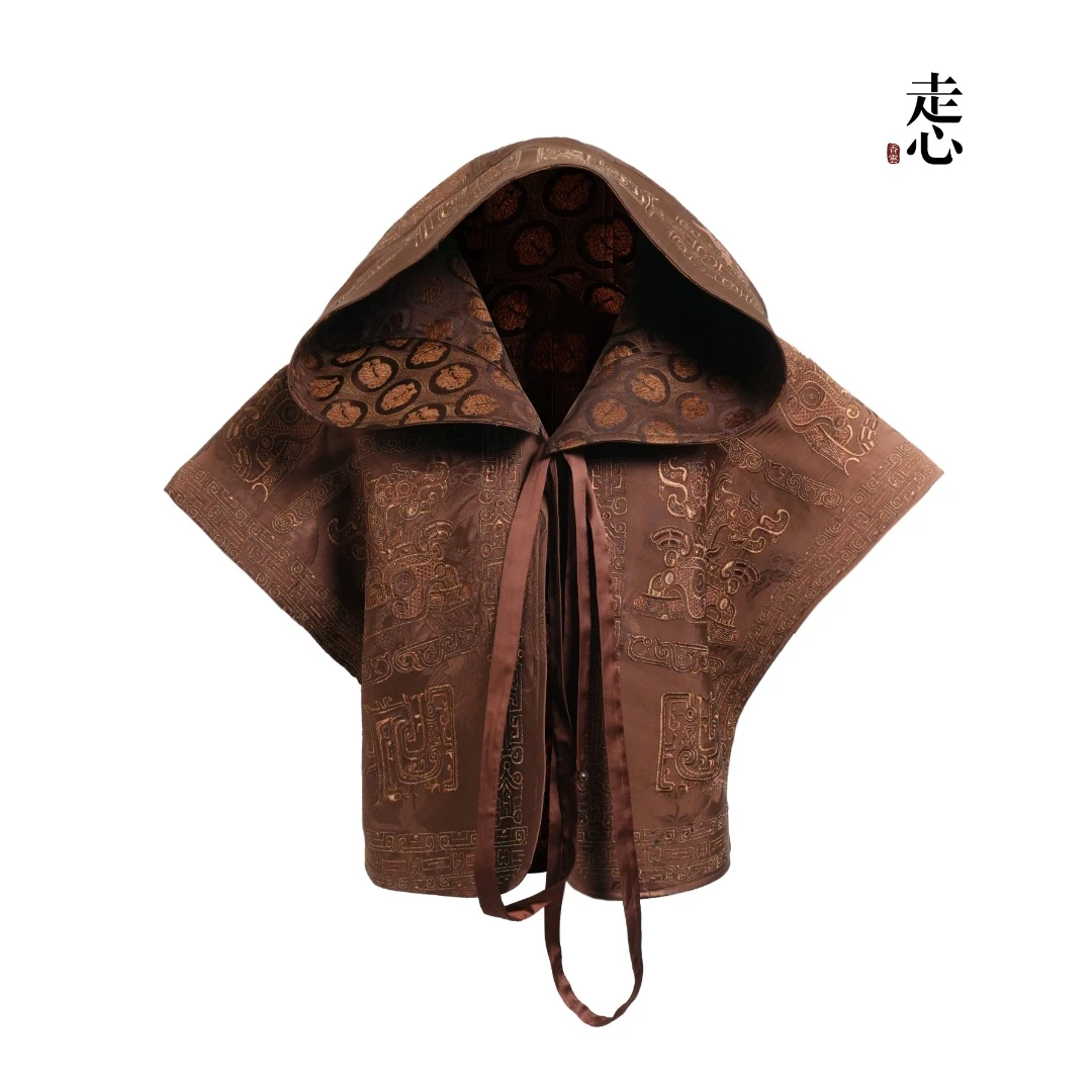 【走心非遗】青铜咖金帽子斗篷24Z45601