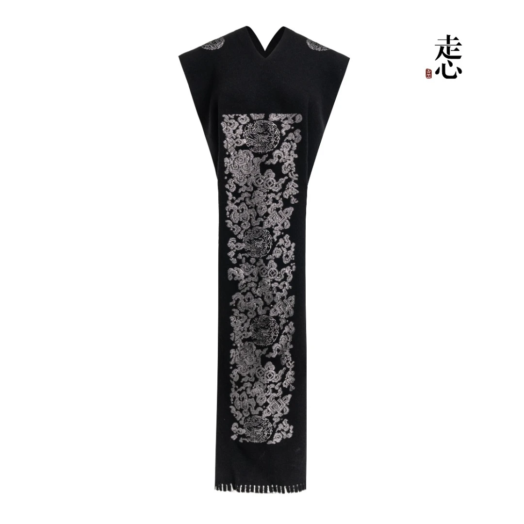 【走心香云纱】羊绒披肩24Z23035N-ZX-克重580