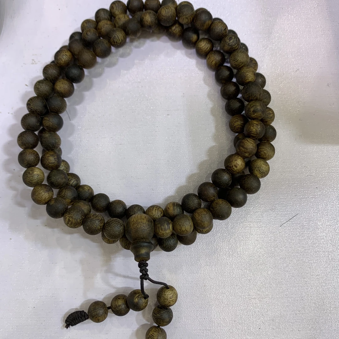 【中国好沉香】棋楠沉香透顶绿07-20克九九沉圆珠多圈多样性发一条