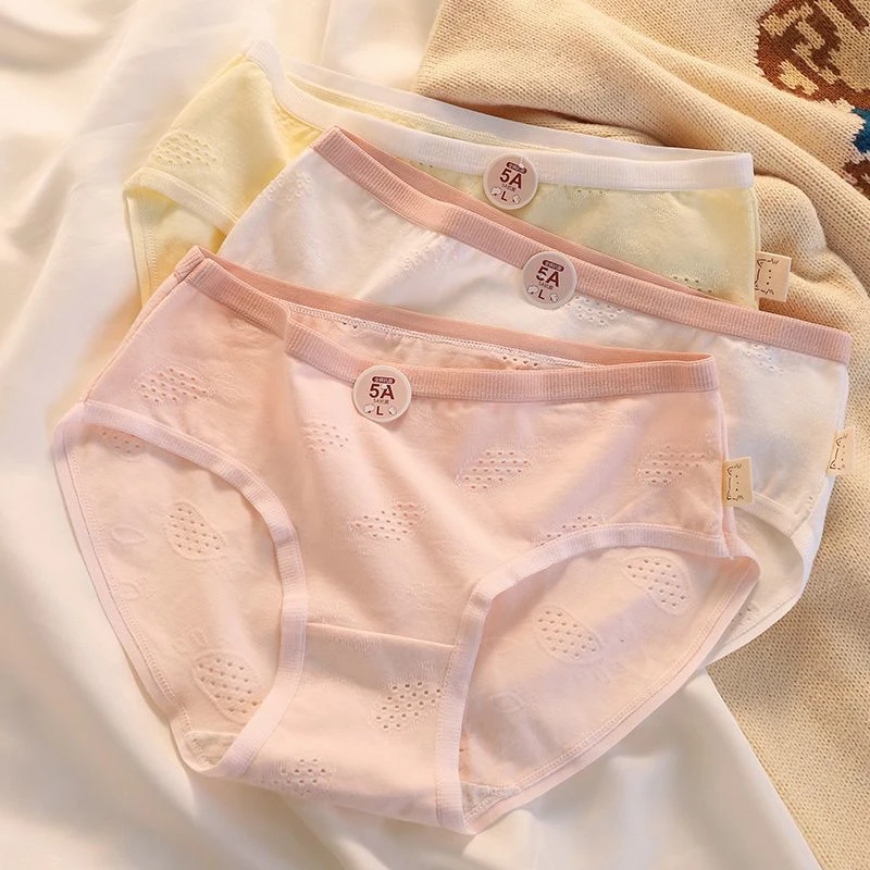 A类婴儿棉内裤少女抗菌透气纯色中腰提臀学生女士三角裤头