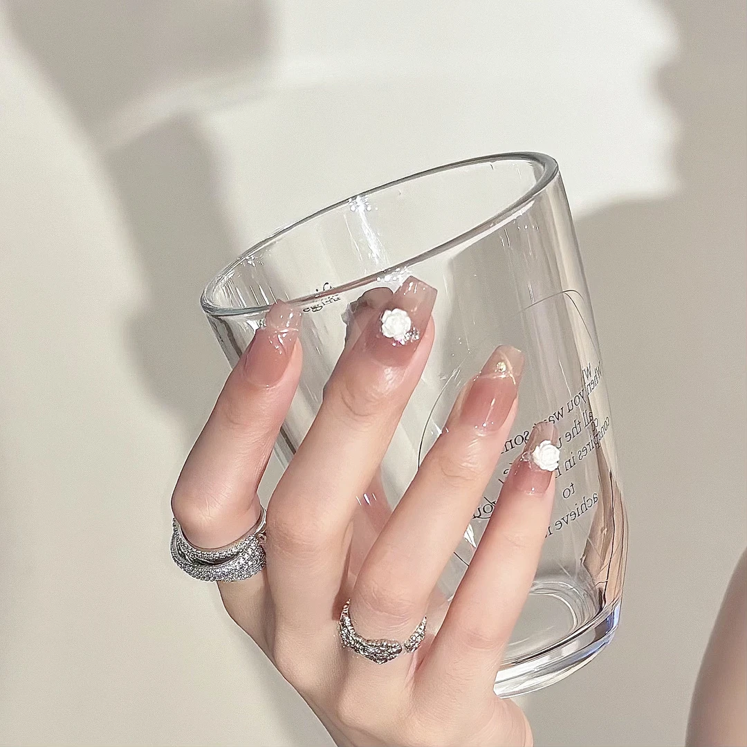 纯手工穿戴甲定制美甲 清风女孩 指甲贴片